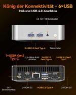 GEEKOM A8 Office Mini PCs mit AMD Ryzen 7 8745HS 16GB DDR5 1TB SSD – Bild 7