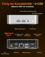 GEEKOM Mini PC A8, AMD Ryzen 7 8745HS, 1TB SSD & 16GB DDR5, bis 4TB/128GB – Bild 10