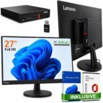 Lenovo 27" All-in-One PC, Intel Core i7-8700T, 16GB RAM, 1TB SSD, Windows 11 Pro