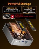 GEEKOM Mini PC A8, AMD Ryzen 7 8745HS, 1TB SSD & 16GB DDR5, bis 4TB/128GB – Bild 7