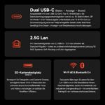 GEEKOM AI Mini PC A7 mit AMD Ryzen7 7730U(Übertrifft 7430U), 32GB & 500GB – Bild 12