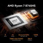 GEEKOM Business Mini PC A8 Max mit AMD Ryzen 7 8745HS, 16GB DDR5 1TB SSD – Bild 3